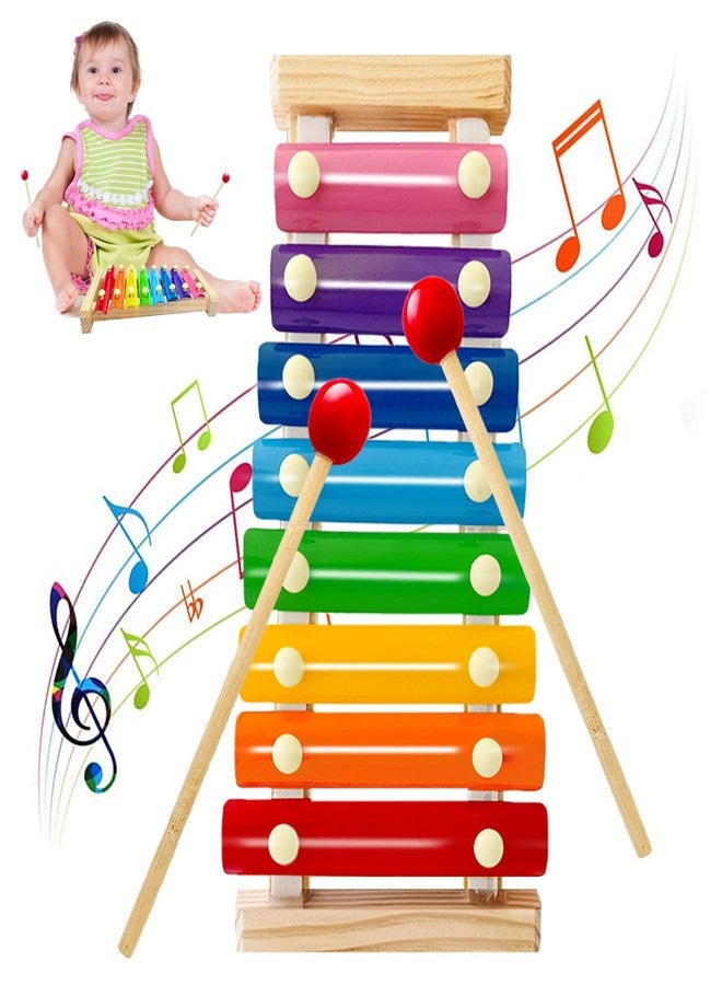 Blvochnnt Wooden Xylophone for Kids,Toddler Xylophone Toy with 2 Child Safe Mallets,8 Diatonic Keys Musical Instruments for Preschoolers Educational Toys,Gifts - Image 1