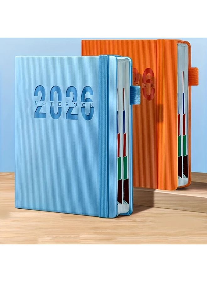 2026 Calendar Notebook Blue 400 Pages Daily Planner For Time Management And Visual Organization - Image 3