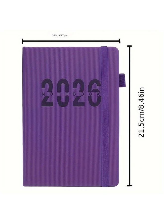 2026 Calendar Notebook Blue 400 Pages Daily Planner For Time Management And Visual Organization - Image 4