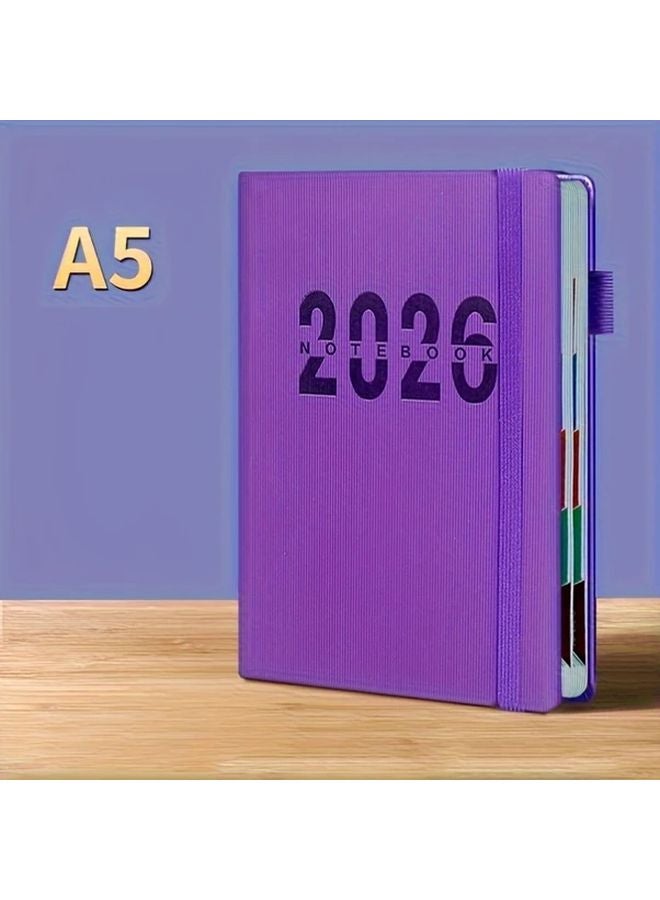 2026 Calendar Notebook Blue 400 Pages Daily Planner For Time Management And Visual Organization - Image 2