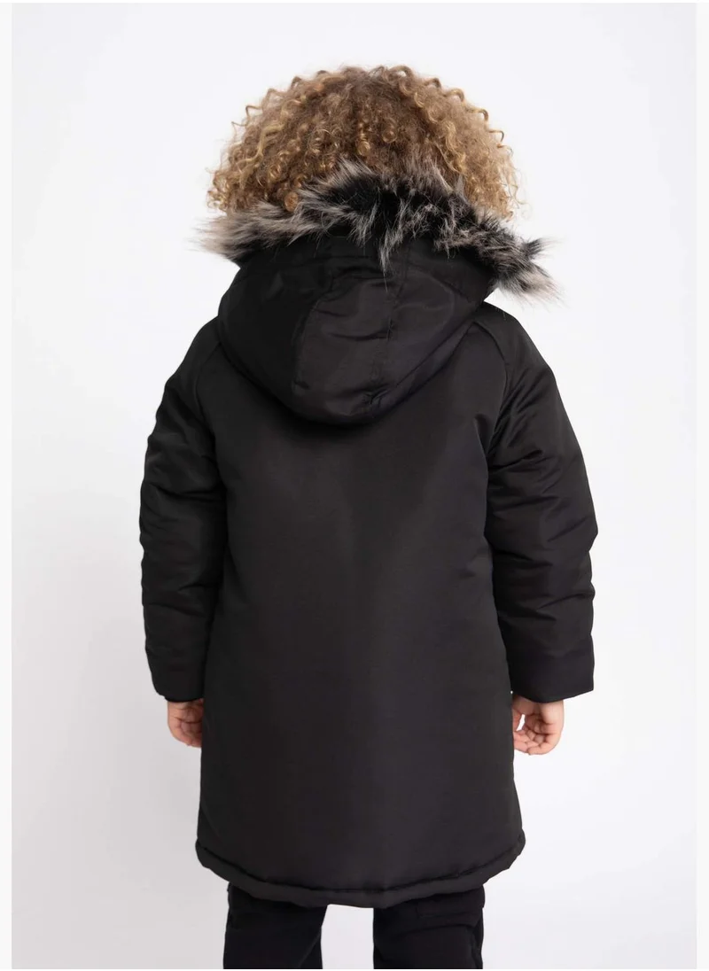 ديفاكتو Boy Hooded Long Sleeve Parka
