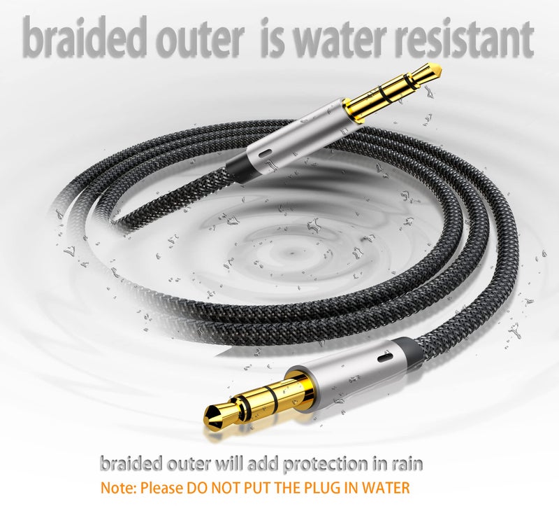 Ruaeoda Aux Cord 3 ft,3.5mm Audio Cable Male to Male Stereo Hi-Fi Sound Nylon Braided aux to aux 1/8 Cable for Headphones Car Home Stereos Speakers - Image 4