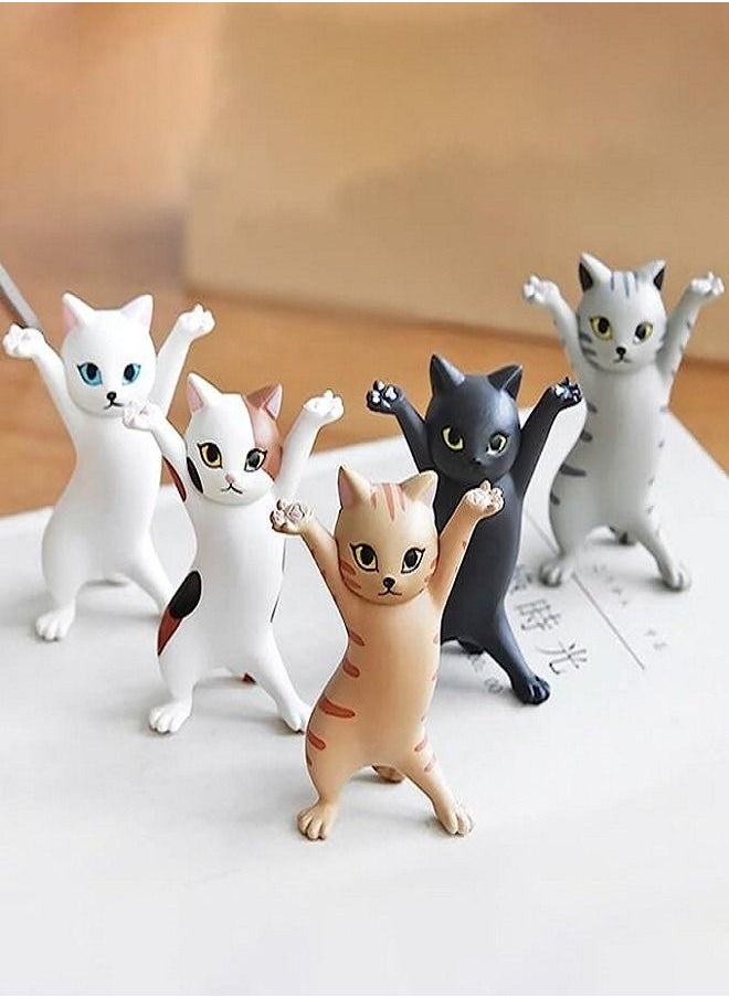 Smart Cute Gifts - Enchating Cat Pen Holder - Kawaii Cat Gifts for Cat Lovers - Office Desk Accessories - Room Decor(5 Cats Set)  - Image 2