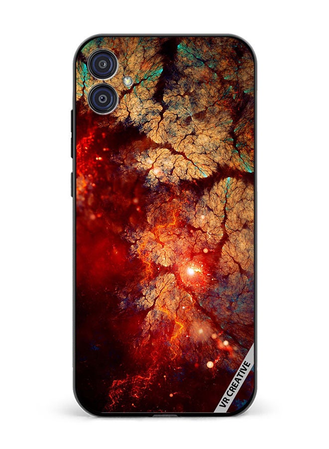 VR CREATIVE Protective Case Cover For Samsung Galaxy M04/F04 Abstract, Fractal, Shine, Bright Red Design Multicolour - Image 1