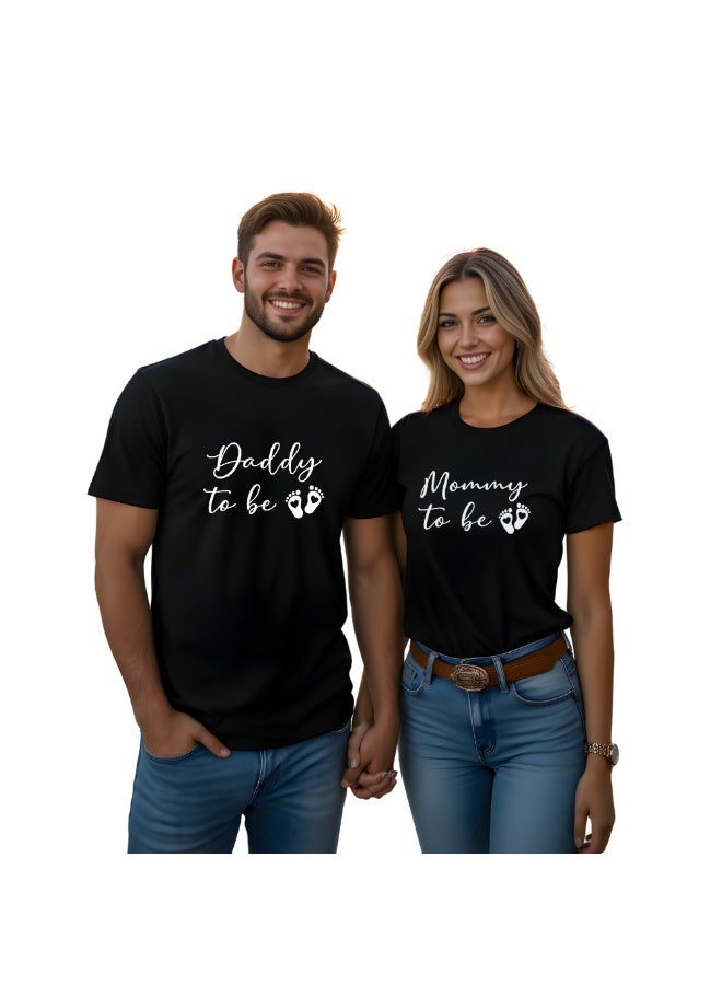 برينت شوب فور مي طقم تيشيرتات متطابقة للأمهات والأب | تيشيرت قطني للزوجين للآباء والأمهات الجدد | هدية مثالية للأم والأب الجدد - Image 1