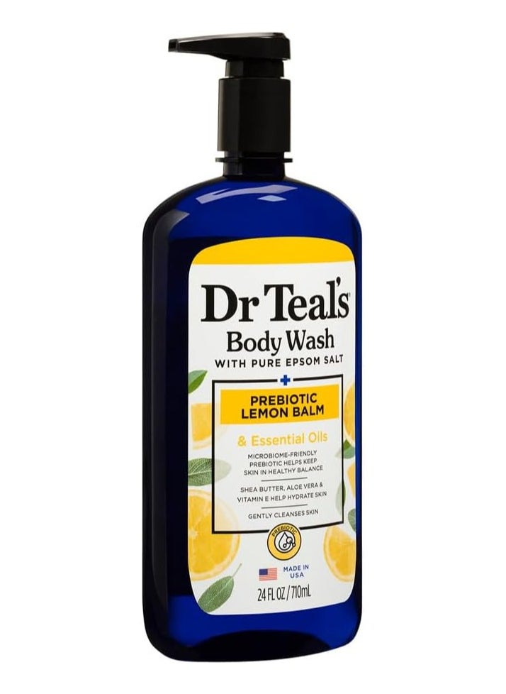 Dr Teal's Body Wash with Pure Epsom Salt Prebiotic Lemon Balm 710 ML  - Image 2