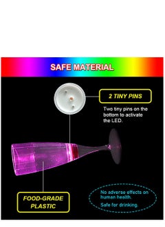 Excefore Glowing Party Cups Set of 6, LED Champagne Flutes Automatic Liquid Activated, Multi-Color Changing Wine Glasses Light Up Glow in the Dark for Halloween Party Birthday  - Image 4