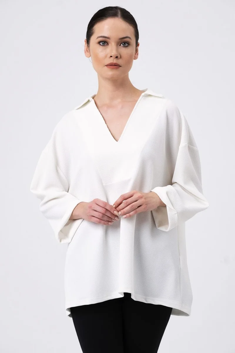 Alexander Gardi Shirt Collar Casual Blouse (B22-248B)