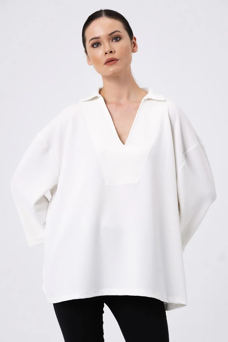 Alexander Gardi Shirt Collar Casual Blouse (B22-248B)