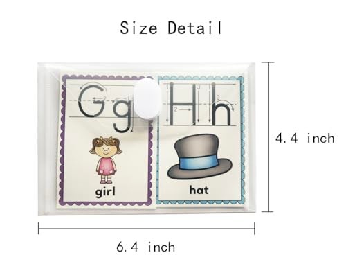 Croshuki 24pcs 4x6 Plastic Clear Envelopes Receipt Coupon Stickers Stamps Storage Case File Organizer Holder - Image 2