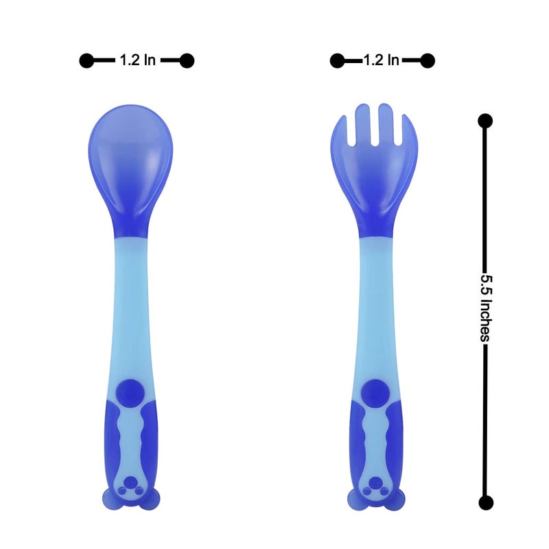 PandaEar Baby Bendable Utensils Spoons| Training Learning Feeding for Kids Toddlers Children and Infants| BPA Free 3 Sets| Great Gift Set | Easy Grip Fork Tableware - Image 2