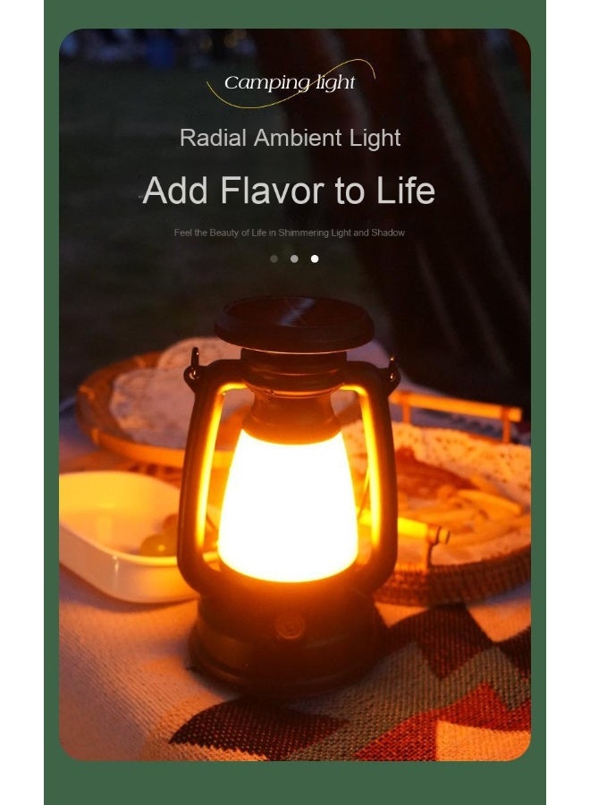Type-C Fast Charging Camping Lantern - Portable Multi-functional Outdoor Tent Light with USB Solar Charging  - Image 4