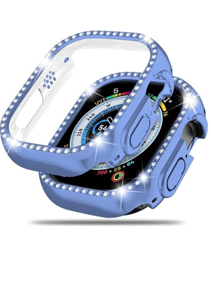 ompatible with Apple Watch Ultra 49mm Bling Case for Women, Hard PC Frame Bumper without Screen Protector, Crystal Diamonds Shell Ultra Slim Protective Cover for iWatch Ultra 49mm- - Image 2