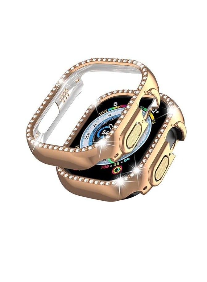 ompatible with Apple Watch Ultra 49mm Bling Case for Women, Hard PC Frame Bumper without Screen Protector, Crystal Diamonds Shell Ultra Slim Protective Cover for iWatch Ultra 49mm- - Image 4