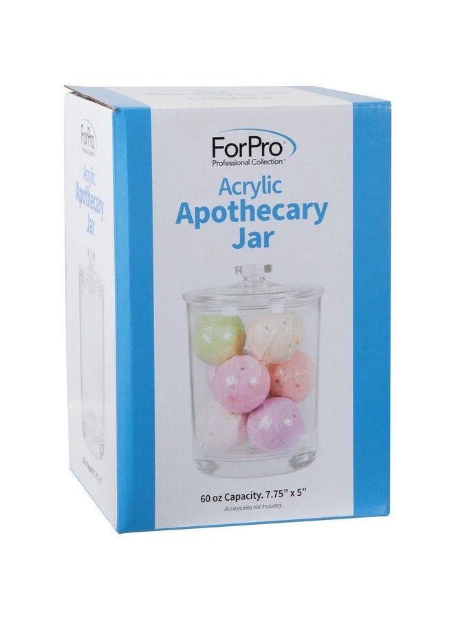 ForPro Professional Collection وعاء صيدلية أكريليك من مجموعة فور برو الاحترافية مع غطاء، سعة 60 أونصة، حاوية تخزين للحمام والمطبخ والمكتب، 7.75" × 5" - Image 2