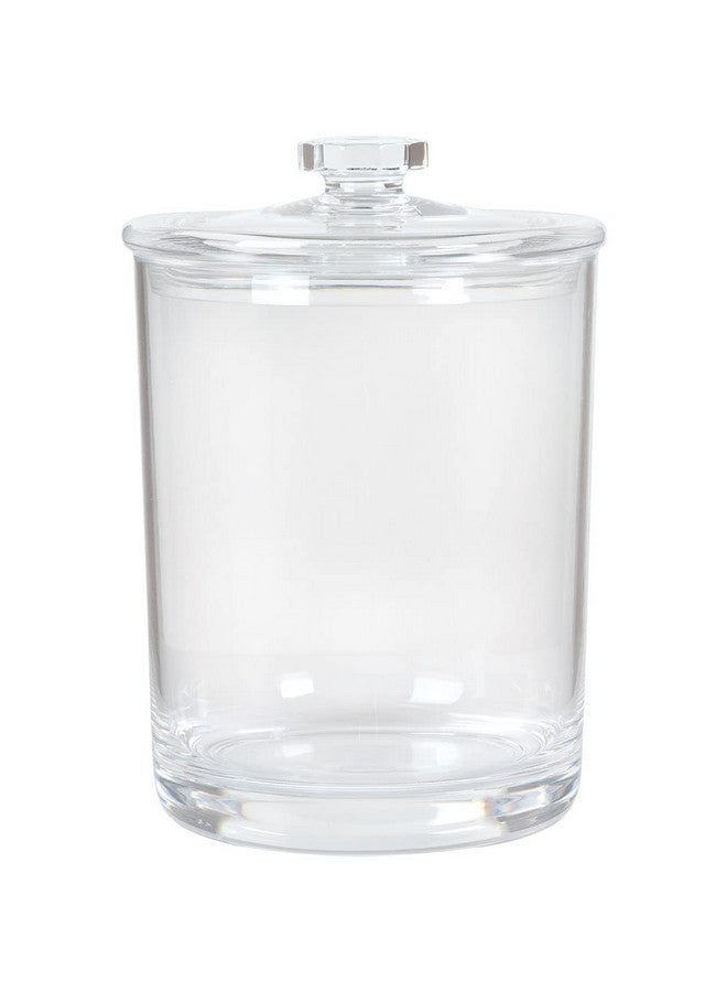 ForPro Professional Collection وعاء صيدلية أكريليك من مجموعة فور برو الاحترافية مع غطاء، سعة 60 أونصة، حاوية تخزين للحمام والمطبخ والمكتب، 7.75" × 5" - Image 1