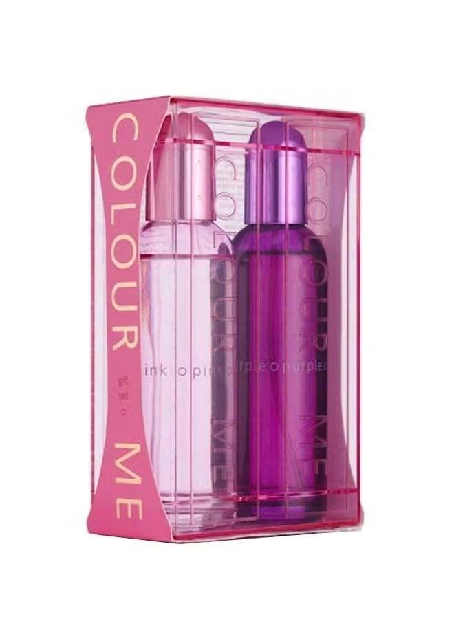 Colour Me Pink & Colour Me Purple, 2x100ml Eau de Parfum, Twin Pack by Milton-Lloyd 100/100ml