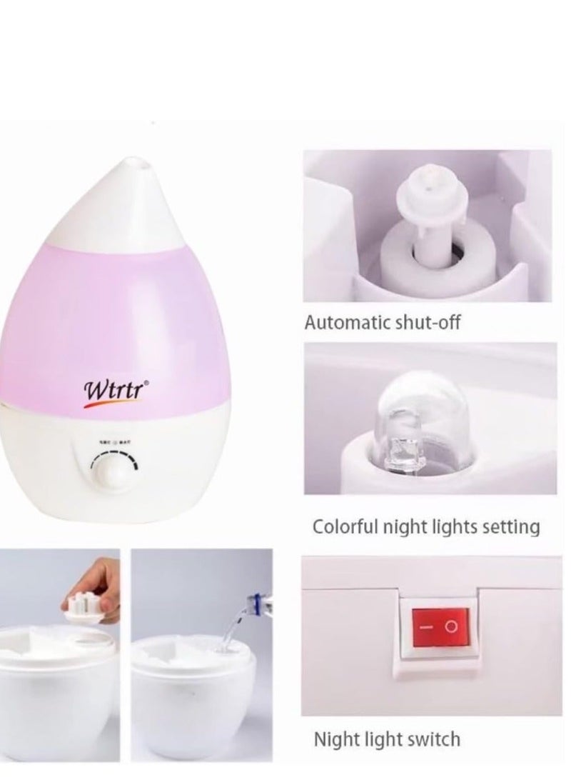 Wtrtr Cool Mist Humidifier for Bedroom, 3L Ultrasonic Air Humidifier for Babies, Premium Humidifying Unit, Whisper-Quiet Operation & Automatic Shut-Off - Image 5