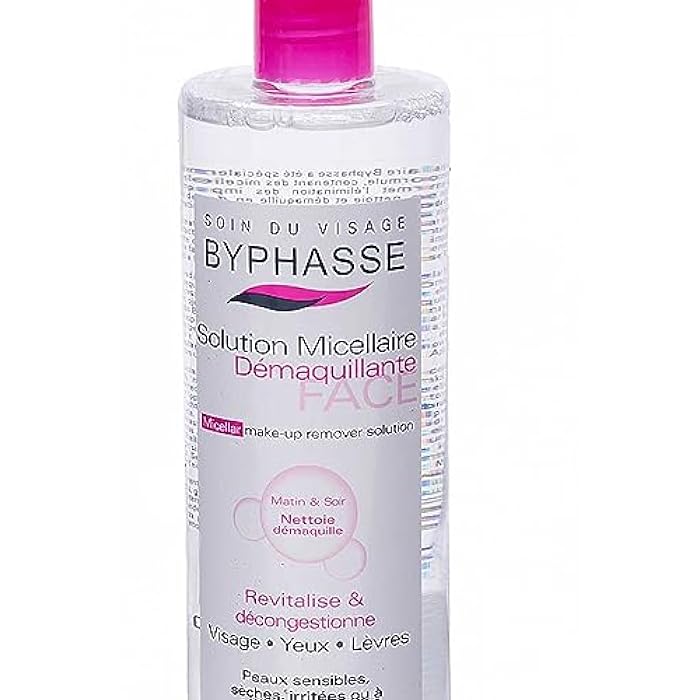 BYPHASSE Micellar Face and Makeup Cleanser, 250ml – Gentle Misel Water for Dry, Sensitive & Allergy-Prone Skin - Image 1
