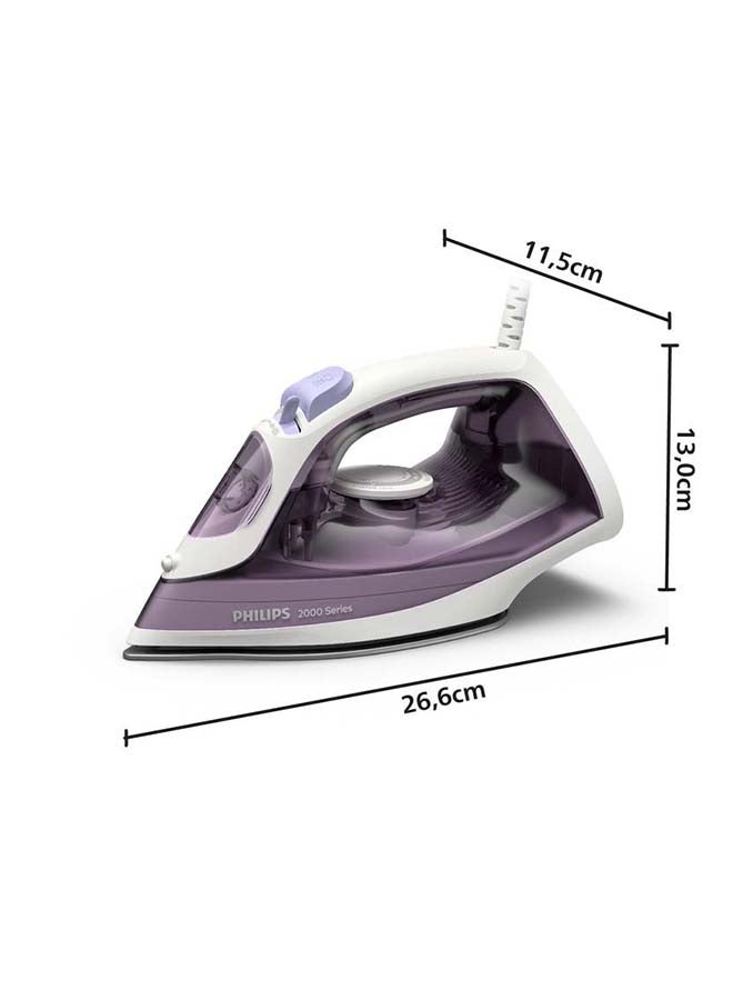 Philips 2000 Series Steam iron 1700-2000 W 250 ml 2000 W DST2020/36 purple - Image 2