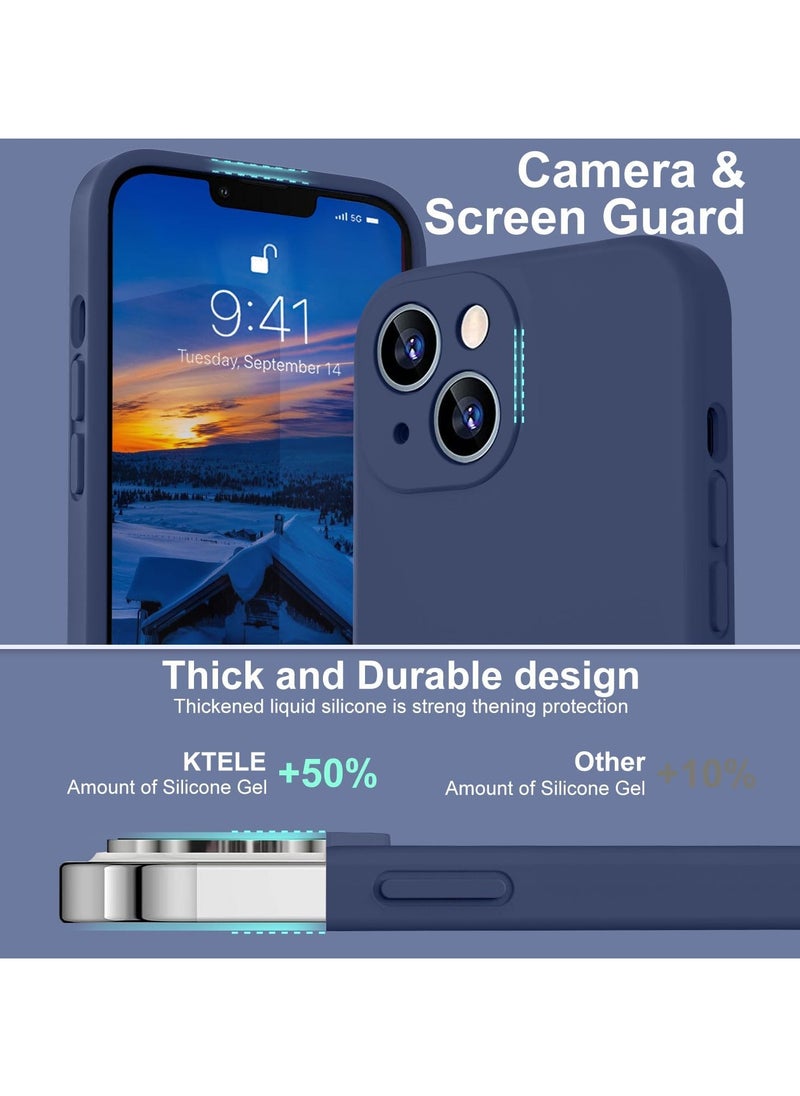 ICARLUS Case for Apple iPhone 14 Plus 6.7 inch Silicone Cover Soft Blue  - Image 3
