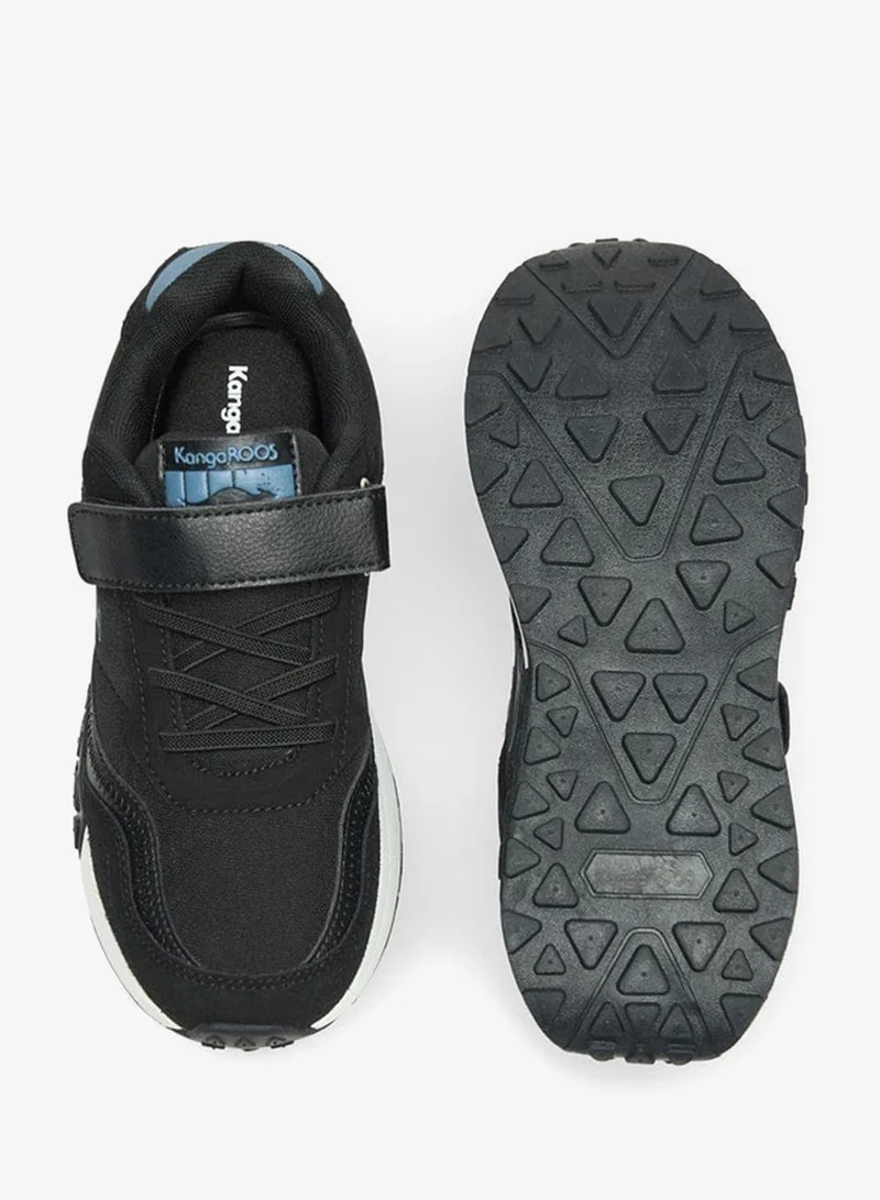 kangaROOS BLACK Boys' Logo Embossed Sports Shoes with Hook and Loop Closure for Men | Best Price UAE