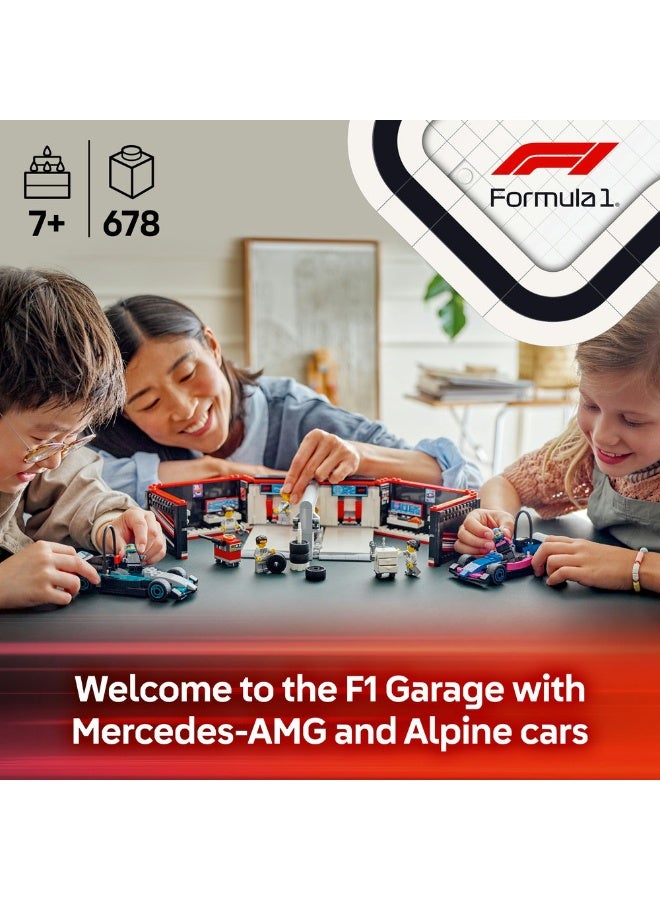 LEGO Lego City F1® Garage & Mercedes-Amg & Alpine Cars 60444 (678) Pieces  - Image 3