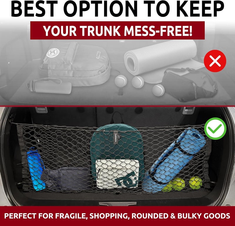 Envelope Style Trunk Mesh Cargo Net for Toyota Highlander 2020-2023 Car Accessories - Premium Trunk Organizers and Storage - Cargo Net for SUV Truck - Best Carrier Organizer for Toyota Highlander - Image 5