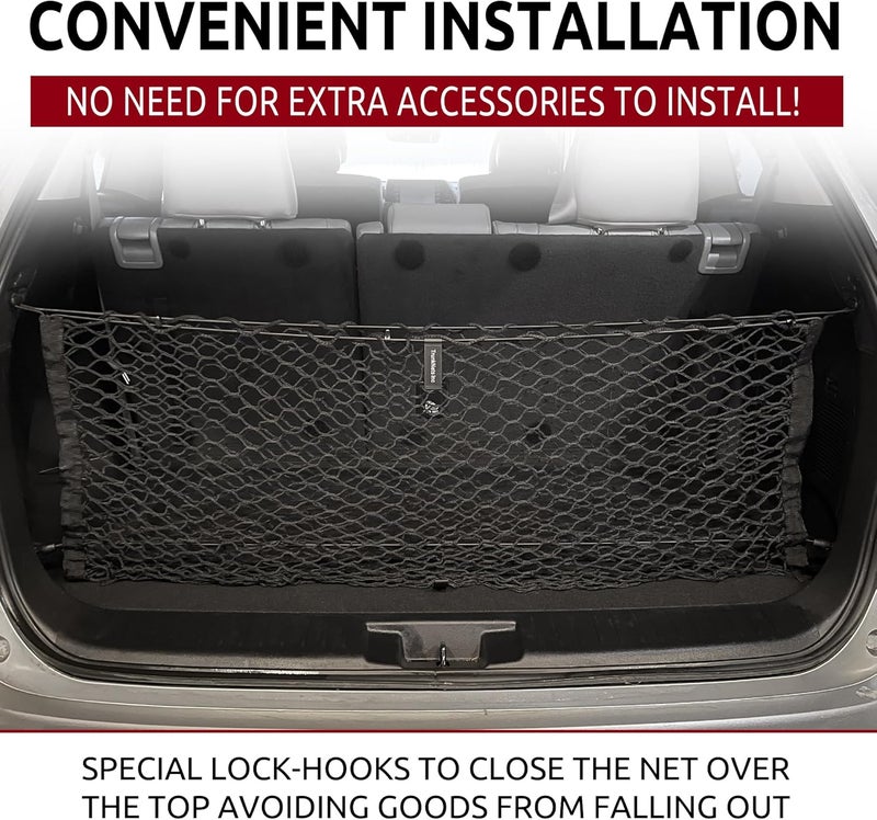 Envelope Style Trunk Mesh Cargo Net for Toyota Highlander 2020-2023 Car Accessories - Premium Trunk Organizers and Storage - Cargo Net for SUV Truck - Best Carrier Organizer for Toyota Highlander - Image 3