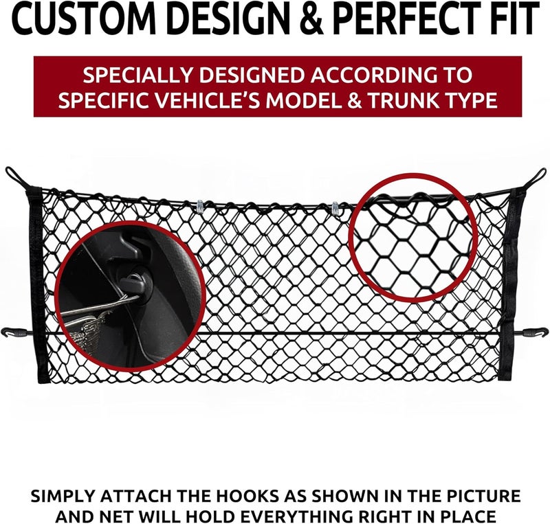 Envelope Style Trunk Mesh Cargo Net for Toyota Highlander 2020-2023 Car Accessories - Premium Trunk Organizers and Storage - Cargo Net for SUV Truck - Best Carrier Organizer for Toyota Highlander - Image 4