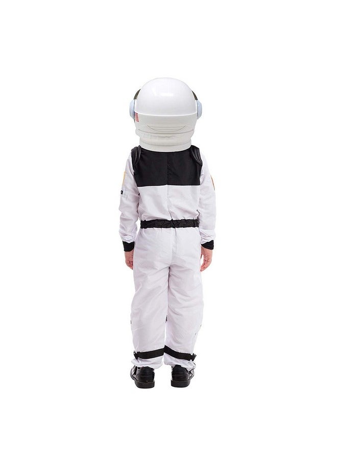 Spooktacular Creations - Astronaut Costume With Helmet, Space Suit For Kids And Toddler With Movable Visor Helmet, Kids Astronaut Costume For Halloween Costumes Party Favor Supplies White S - Image 1