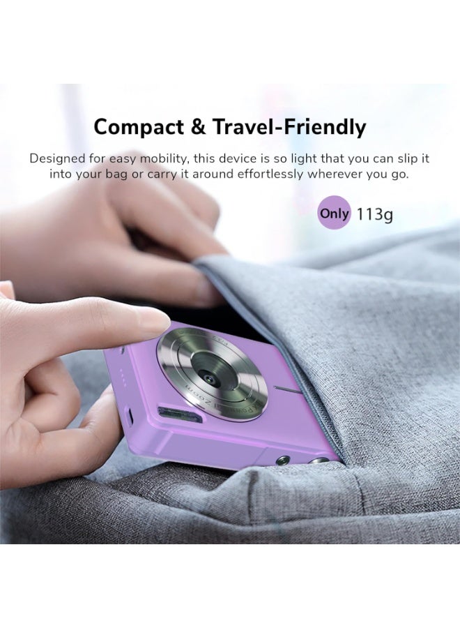 PROMAGE PROMAGE Digital Camera PC100 Black - 44MP Full HD 1080P Vlogging Camera with 16X Zoom & Solibag Case | Compact Point and Shoot for Kids, Beginners & Travel - Image 4