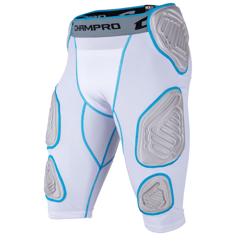 Champro Bull Rush 7Pad Girdle White Body Grey Inset Medium FPGU17AWM