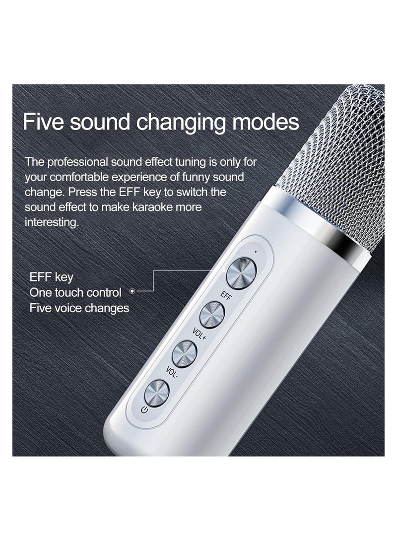 YS Set Bluetooth Speaker with Microphone 5.0 USB Charging Wireless Speakers with Bluetooth Surround Sound Portable Speaker for Smart TV Microphone with Speaker for Singing Red - Image 4