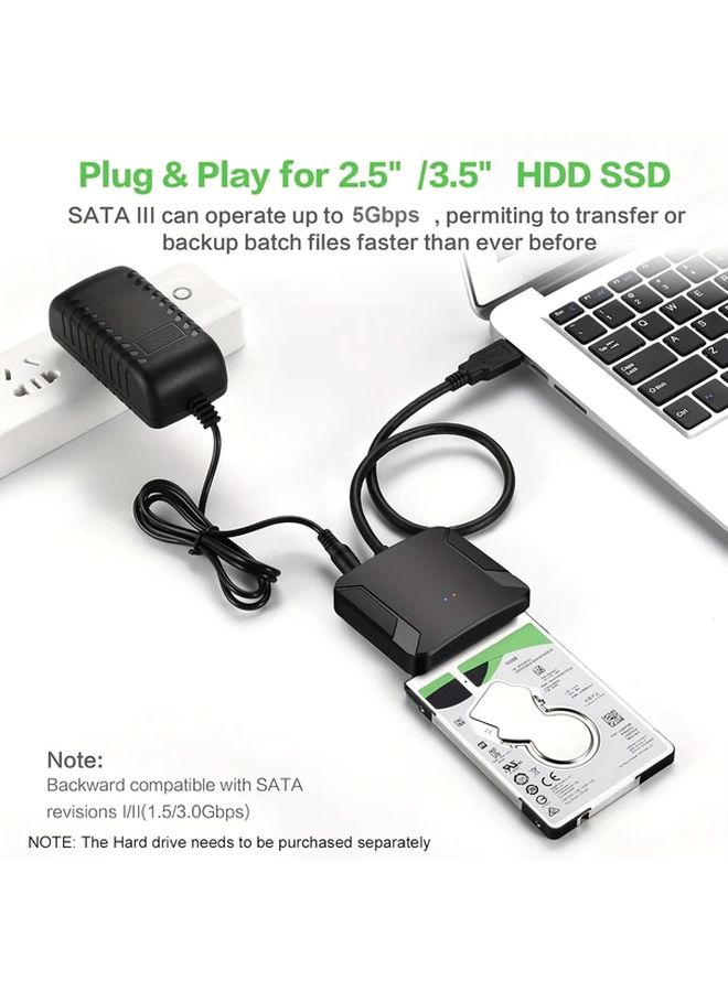 Sata III To Usb 3.0 Converter Cable With Dc Port For Ssd Hdd - Image 5