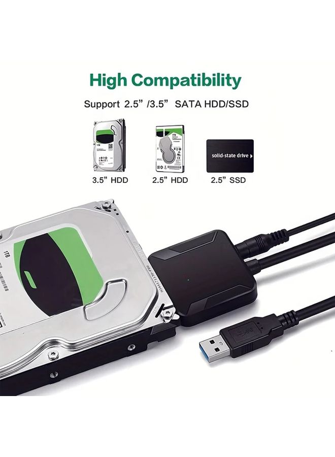 Sata III To Usb 3.0 Converter Cable With Dc Port For Ssd Hdd - Image 4