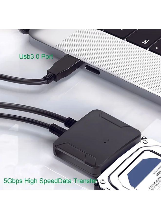 Sata III To Usb 3.0 Converter Cable With Dc Port For Ssd Hdd - Image 1