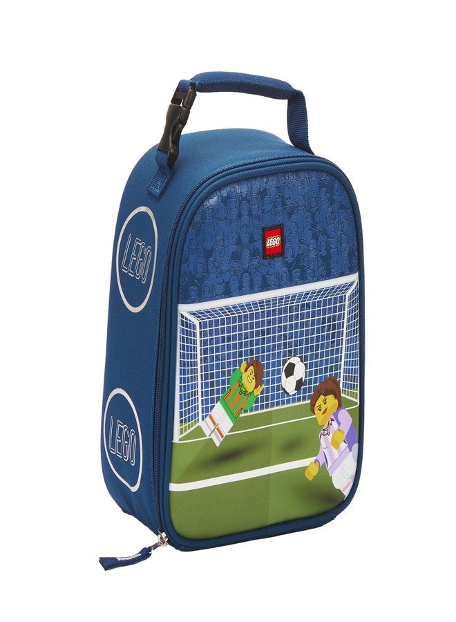 LEGO Kids City Heritage Classic Lunch Box, Insulated Soft Reusable Lunch Bag Meal Container for Boys and Girls, Perfect for School, or Travel, Meal Tote to Keep Food and Drinks Cold, Soccer Goal - Image 1