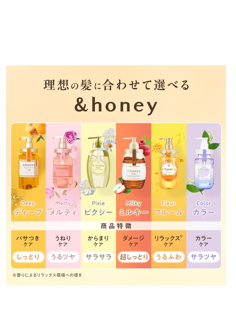 &Honey - &honey Shampoo Deep Moist 1.0 Organic Hair and Scalp Care for Intense Cleansing and Hydration - Moisture-Enhancing Wash and Protection - Ideal for Straight, Curly, Curl, Frizzy, Treated, Colore - Image 1