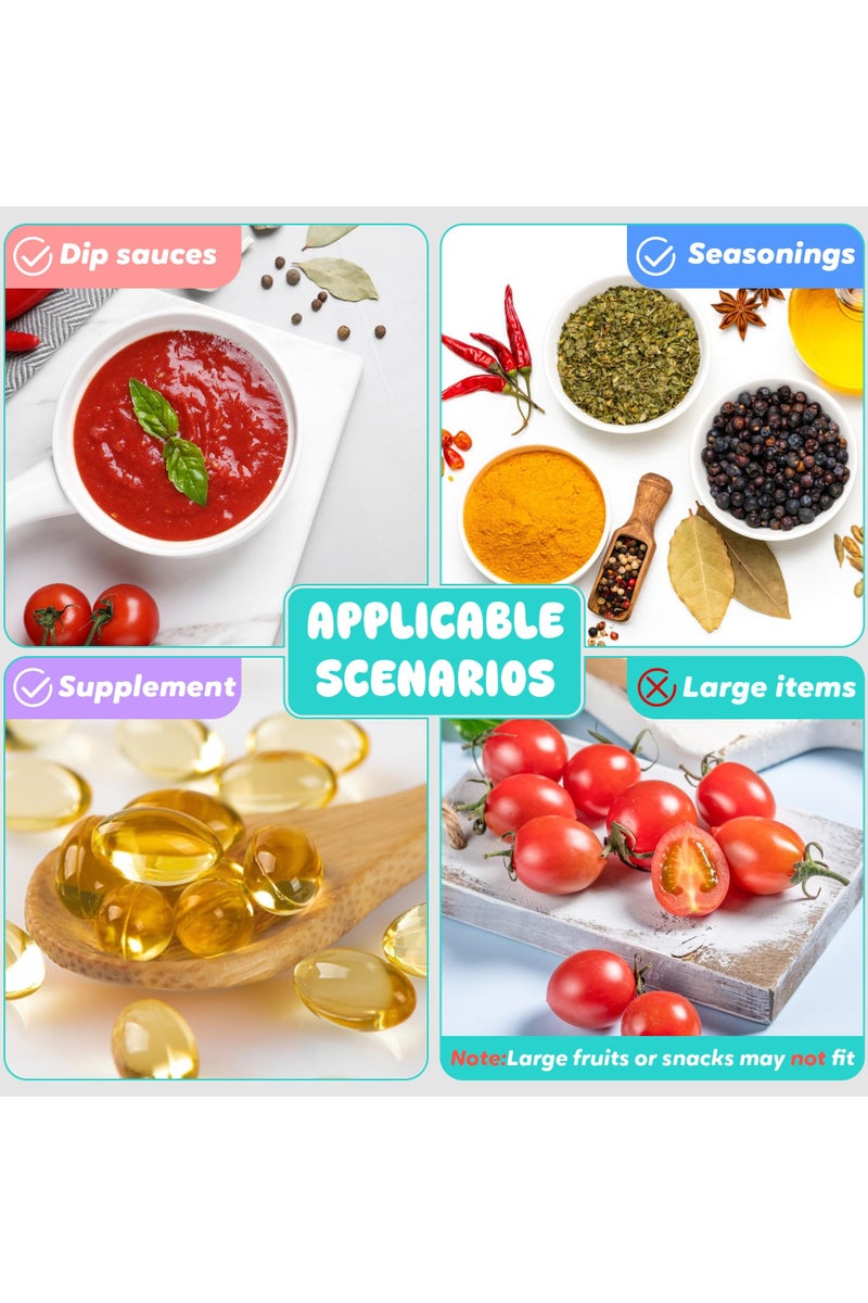 Beautybox 6pcs 50ml Salad Dressing Container to Go, Leakproof Reusable Stainless Steel Small Container with Lid,Sauce Containers for Lunch box, Picnics, Travel, Office and Meal Prep - Image 3