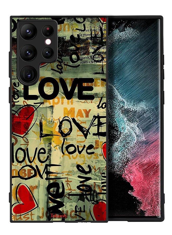 Tolwak Samsung Galaxy S22 Ultra 5G Protective Case Cover Love Tags - Image 2