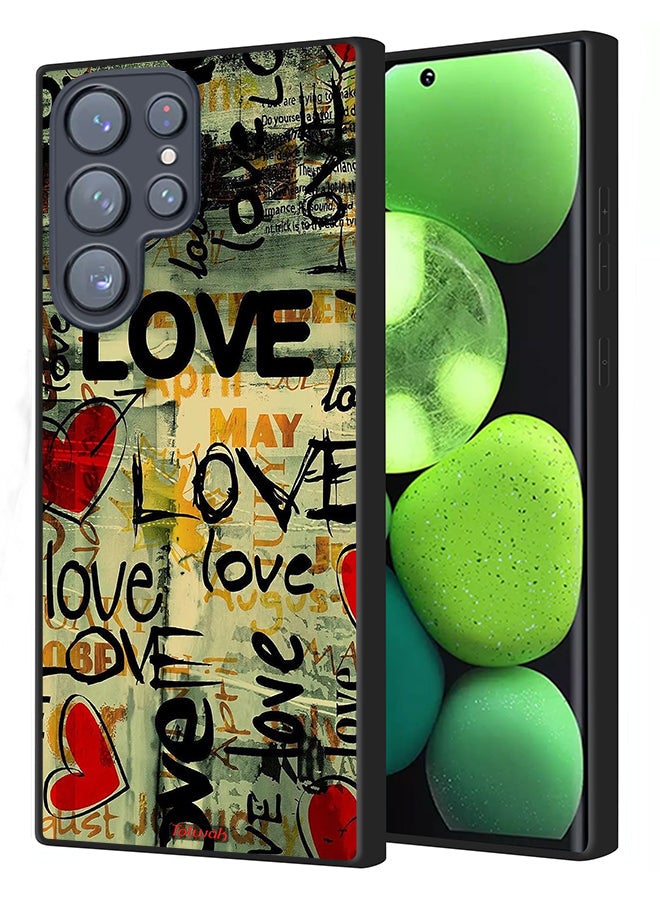 Tolwak Samsung Galaxy S22 Ultra 5G Protective Case Cover Love Tags - Image 1