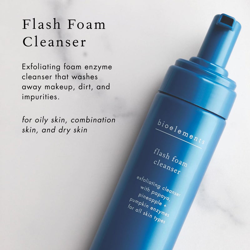Bioelements Flash Foam Cleanser - 6.5 fl oz - Exfoliating Foam Cleanser for Oily, Combination & Dry Skin - Vegan, Gluten Free - Image 3