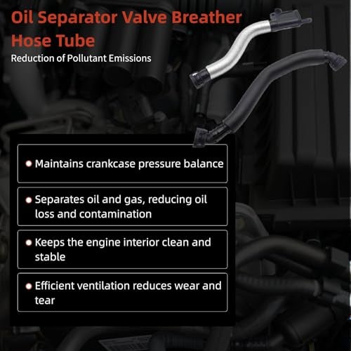 McrGinly 06J103221 Oil Separator Valve Breather Hose Tube Fit for Beetle Cabrio Passat CC Tiguan A3 Q3 TT 06J103221A 06J103213D 06J103213B 06J103213E - Image 3