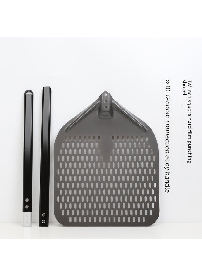 Generic - Daily Use Kitchen Utensils/pizza Shovel/pizza Shovel Stainless Steel Pizza Cutter Handle For Easy Slicing Serving-Specifications:30cm Anode Punching Shovel +80cm Connecting Alloy Handle With Carton - Image 1