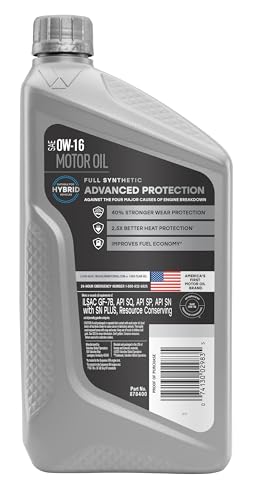 Valvoline Advanced Full Synthetic SAE 0W16 Motor Oil 1 QT - Image 4
