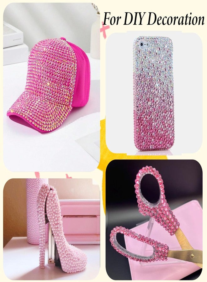 Uotey 15000 Pcs Pink Resin Rhinestones for Crafting, Flatback 2-6 mm Gems Jelly Rhinestones, Mixed Sizes Pink Bedazzling Gems Crystal for Nail Art Face Makeup Craft DIY Accessories - Image 5
