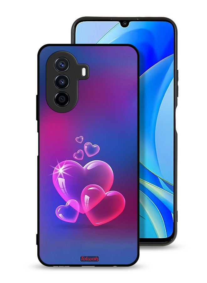 Tolwak Huawei nova Y70 Protective Case Cover Water Hearts - Image 1