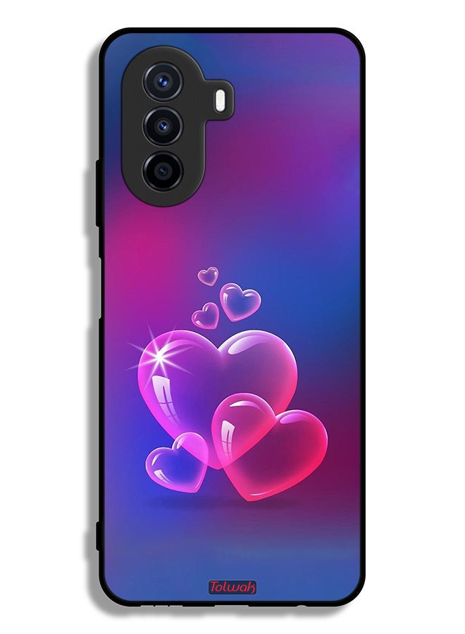 Tolwak Huawei nova Y70 Protective Case Cover Water Hearts - Image 2