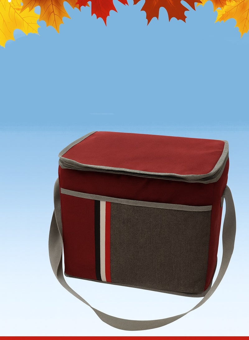 BASURRAH Canvas Bag Basket for Tea, Coffee and Dallah Thermos for Travel Beige Multicolor Random Selection - Image 1